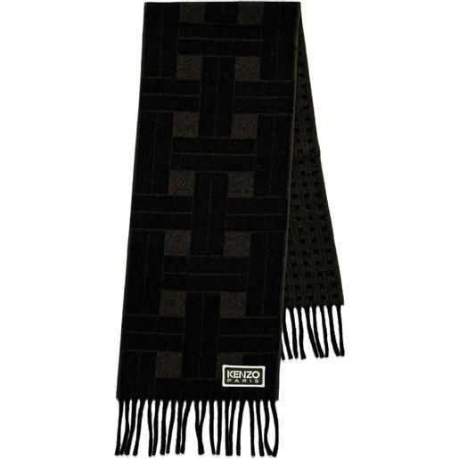Kenzo sciarpa con applicazione - verde