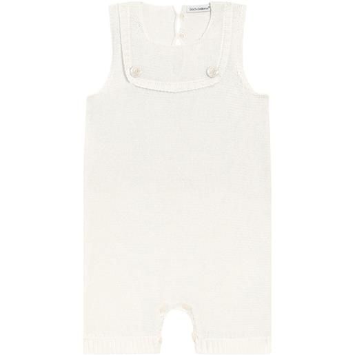 Dolce & Gabbana Kids tutina in cotone - bianco