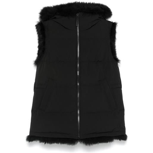 Yves Salomon gilet reversibile - nero