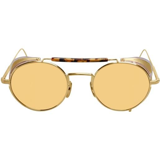 Thom Browne Eyewear occhiali da sole tondi 20th anniversary edition - oro