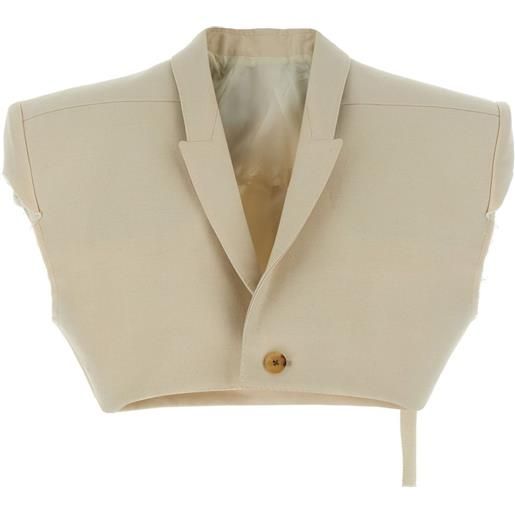 Rick Owens blazer micro tatlin - toni neutri