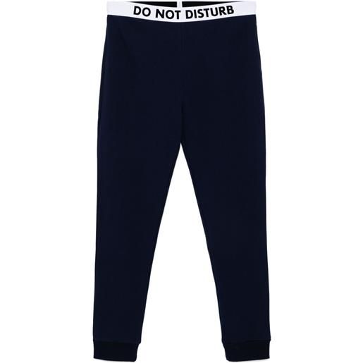Moschino pantaloni sportivi in cotone - blu