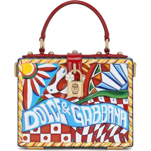 Dolce & Gabbana borsa tote con stampa dolce box carretto - rosso