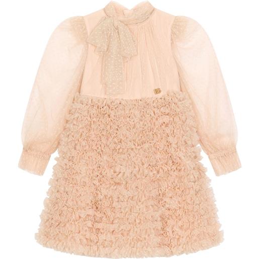 Dolce & Gabbana Kids abito a maniche lunghe - toni neutri