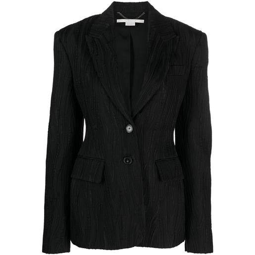 Stella McCartney blazer monopetto con effetto jacquard - nero
