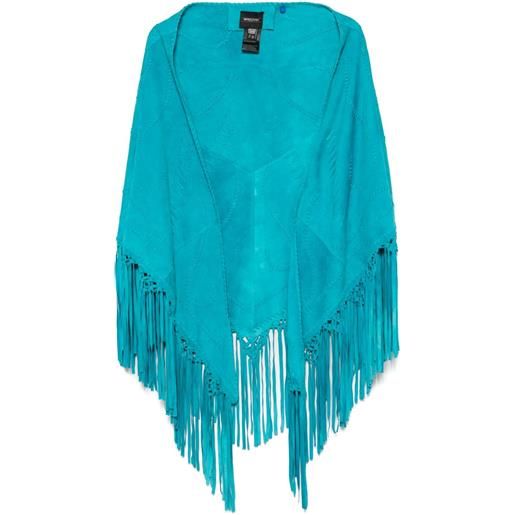 Simonetta Ravizza sciarpa in pelle scamosciata - blu