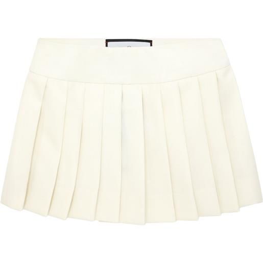 Philipp Plein Junior minigonna plissé - bianco