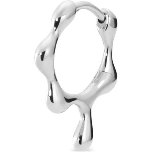 Maria Black orecchino a cerchio clover in oro bianco 14kt - argento