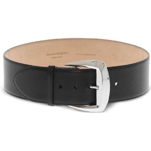 Alexander McQueen cintura con fibbia geometrica - nero