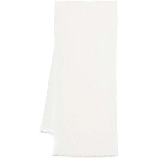 Issey Miyake stola plissettata - bianco
