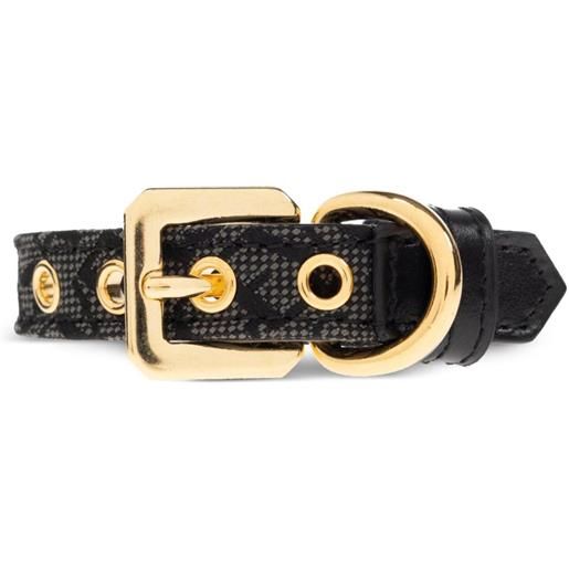 Versace colletto con motivo jacquard - nero