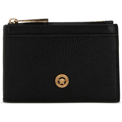 Versace portacarte con logo - nero