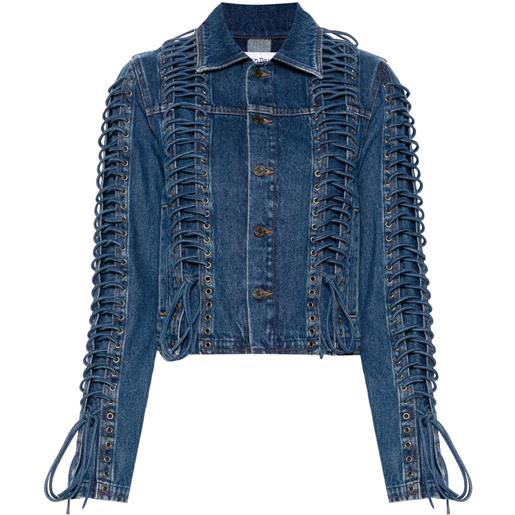 Jean Paul Gaultier giacca denim con decorazione - nero
