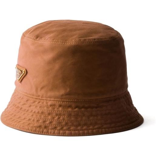 Prada cappello bucket in cotone - marrone