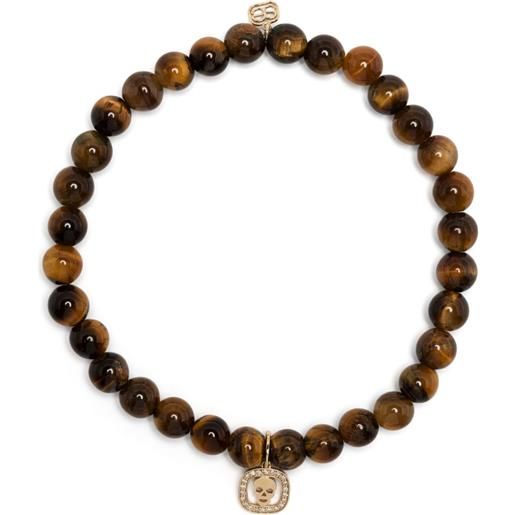 Sydney Evan bracciale con pendente in oro giallo 14kt - marrone