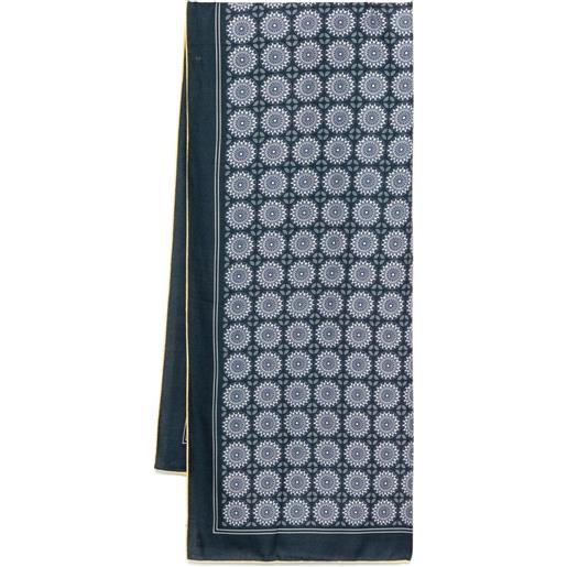 N.Peal pashmina geometric - blu