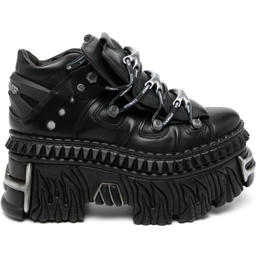 VETEMENTS stivali stringati - nero