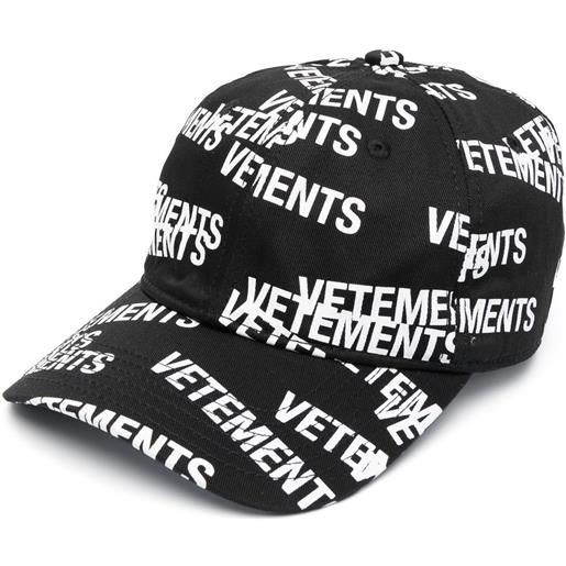 VETEMENTS cappello da baseball con logo - nero