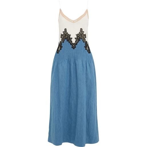 Gabriela Hearst abito midi althea - blu