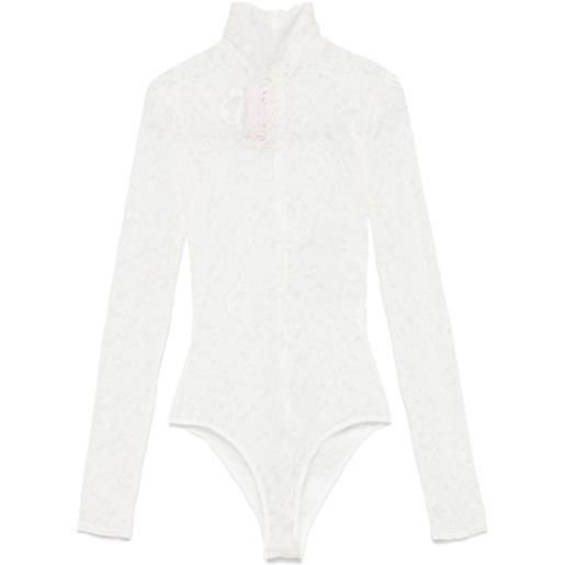 Valentino Garavani body in pizzo - bianco