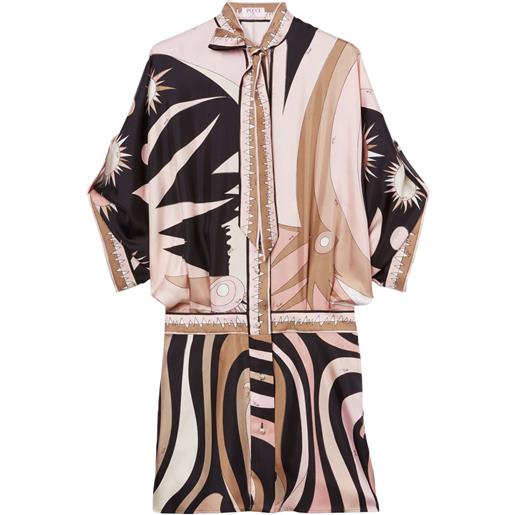 PUCCI abito con stampa marmo - nero