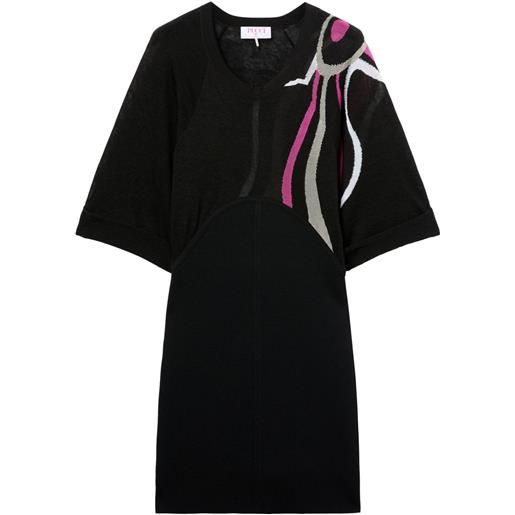 PUCCI abito con stampa marmo - nero