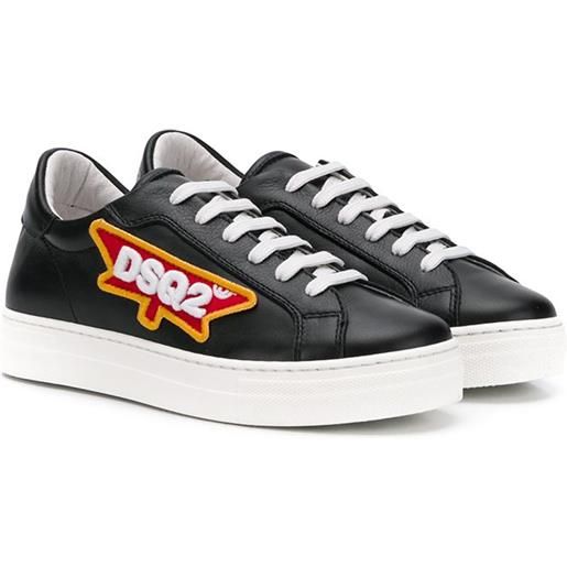 DSQUARED2 KIDS sneakers con decorazione - nero
