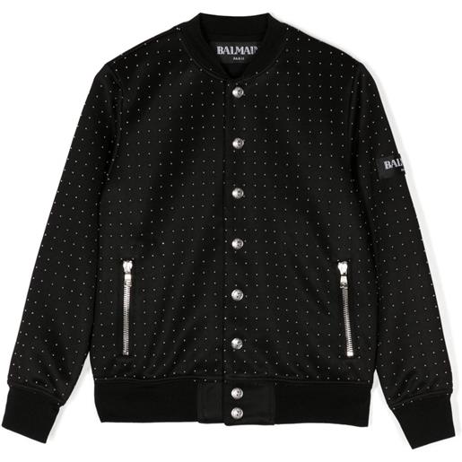 Balmain Kids bomber a pois micro - nero