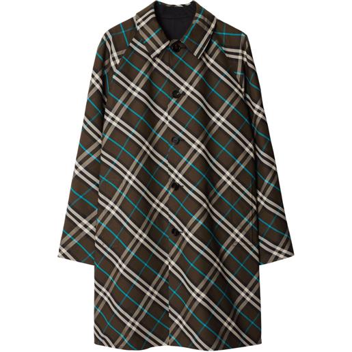 Burberry cappotto nova check reversibile - nero