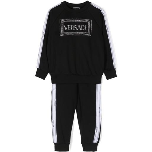 Versace Kids tuta sportiva con stampa - nero