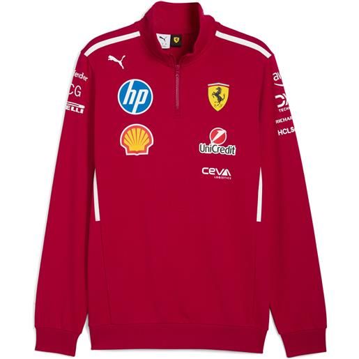 PUMA felpa con zip corta team scuderia ferrari hp 2025 da uomo