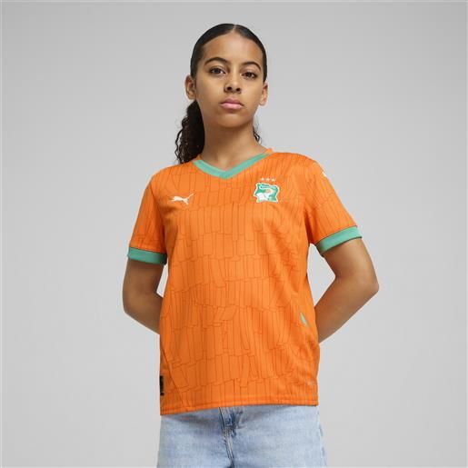 PUMA maglia gara home costa d'avorio 2025 per ragazzi, abbigliamento, arancione, 5-6y