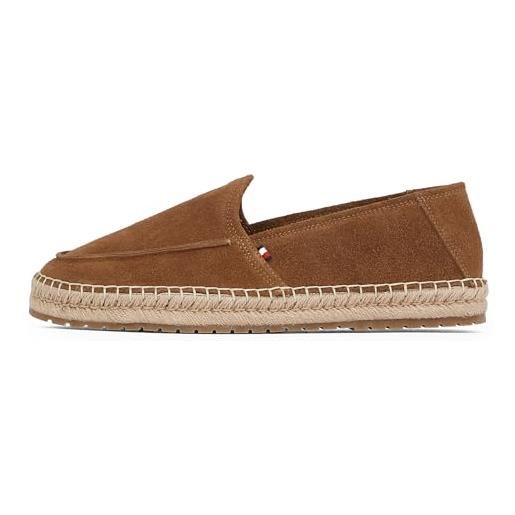 Tommy Hilfiger uomo espadrillas flex loafer con logo, blu (desert sky), 40 eu