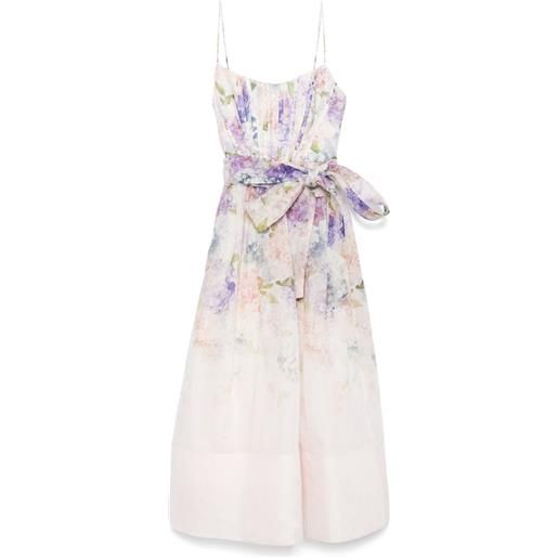 ZIMMERMANN abito midi dawning - rosa