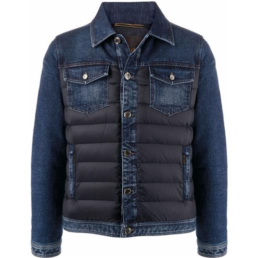 Moorer giacca denim mondor-104s - blu
