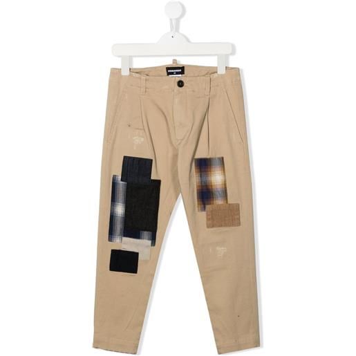 DSQUARED2 KIDS chino con applicazione - toni neutri