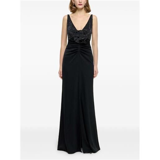 Roland Mouret abito lungo con strass - nero