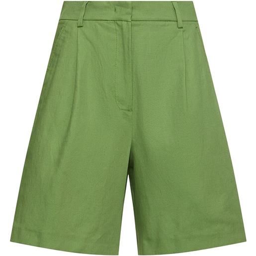 WEEKEND MAX MARA shorts ecuba in tela di cotone e lino
