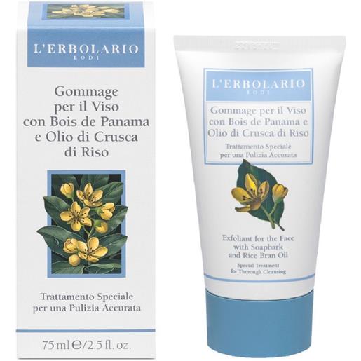 L'Erbolario gommage viso bois de panama e olio di crusca riso 75 ml ml gel