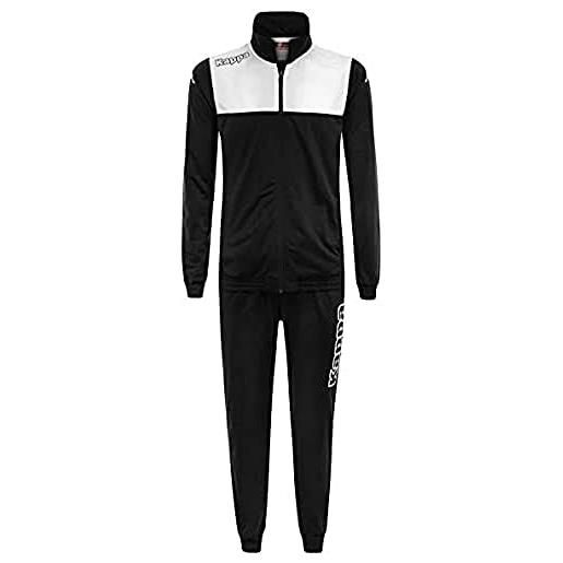 Kappa alfon tuta da ginnastica, nero/bianco, x-large bambina