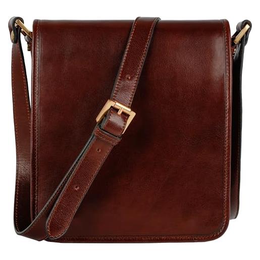 Time Resistance borsello uomo tracolla pelle fatto a mano in italia da esperti artigiani - pratica tracolla uomo pelle con tasca per tablet - borsa uomo con chiusura a scatto