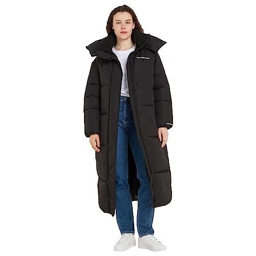 Calvin Klein jeans non down oversized long puffer j20j221888 cappotti imbottiti, beige (putty beige), m donna
