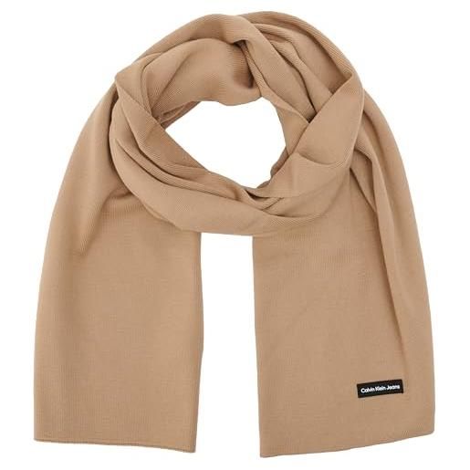 Calvin Klein jeans uomo inst patch scarf k50k512454, beige (travertine), os