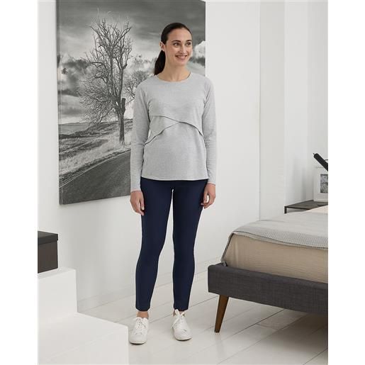 Prénatal pantalone premaman blu con fascia alta in vita