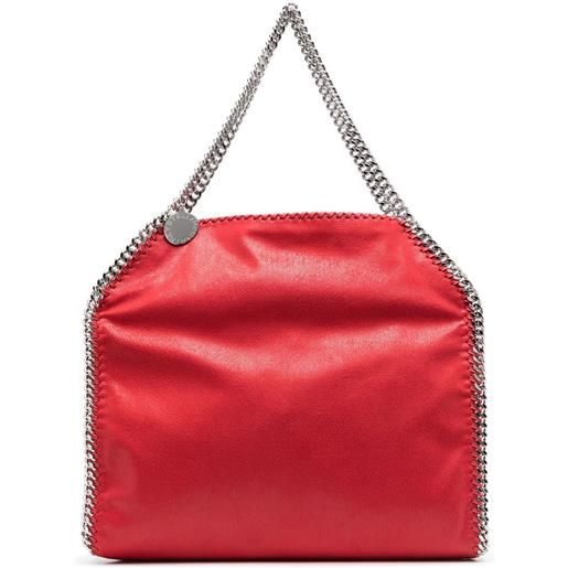 Stella McCartney borsa tote con logo in finta pelle - rosso
