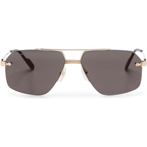 Cartier Eyewear occhiali da sole première de cartier stile pilota - nero