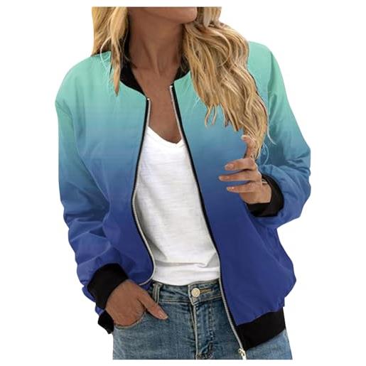 Slxbear giacche bomber da donna leggere cappotto invernale da donna capispalla casual sciolto cardigan da donna capispalla a maniche lunghe cappotto con cerniera con tasche da donna parka cappotti da