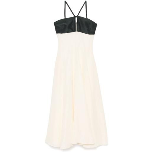 Raquel Diniz abito lungo angie - toni neutri