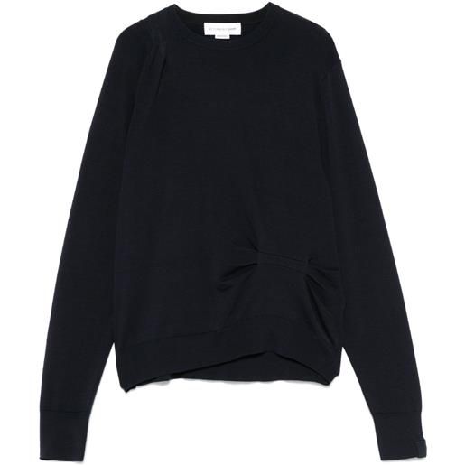 Victoria Beckham maglione drappeggiato - blu