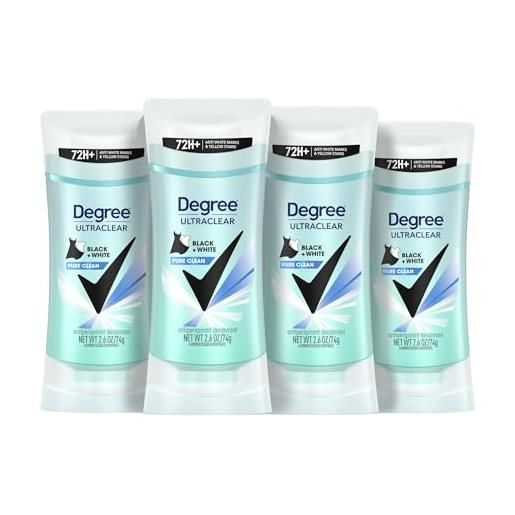 Degree women antiperspirant deodorant stick twin pack, pure clean 2.6 oz by Degree, pack of 6